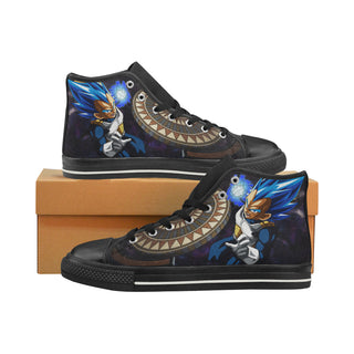 Vegeta SSGSS DBZ Black High Top Canvas Women's Shoes/Large Size - TeeAmazing