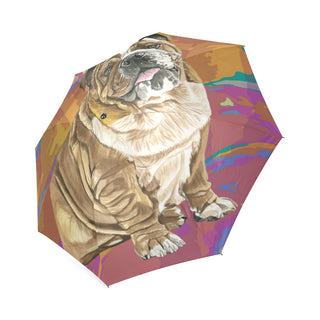 English Bulldog Water Colour No.2 Foldable Umbrella - TeeAmazing