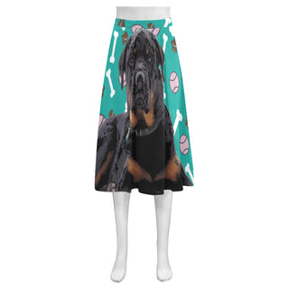 Rottweiler Mnemosyne Women's Crepe Skirt (Model D16) - TeeAmazing