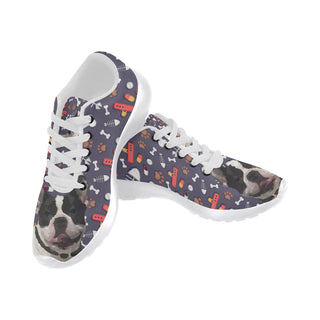 French Bulldog Dog White Sneakers for Women - TeeAmazing