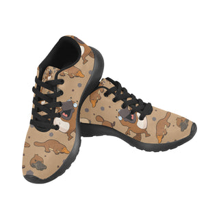 Platypus Pattern Black Sneakers for Men - TeeAmazing