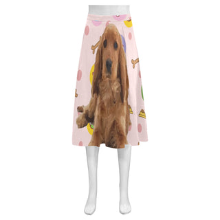English Cocker Spaniel Mnemosyne Women's Crepe Skirt (Model D16) - TeeAmazing