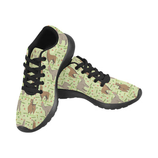 Llama Black Sneakers for Men - TeeAmazing