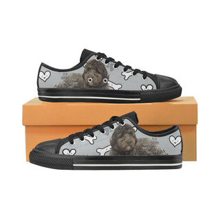 Newfypoo Dog Black Men's Classic Canvas Shoes - TeeAmazing