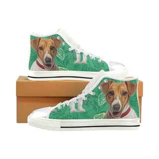 Jack Russell Terrier Lover White High Top Canvas Shoes for Kid - TeeAmazing