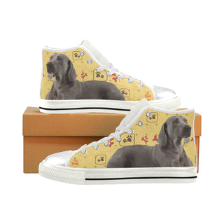 Weimaraner White Women's Classic High Top Canvas Shoes - TeeAmazing