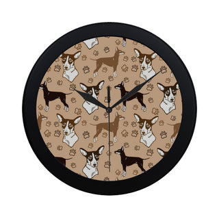Manchester Terrier Black Circular Plastic Wall clock - TeeAmazing