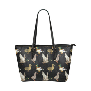 Mallard Duck Leather Tote Bag/Small - TeeAmazing