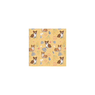 Corgi Flower Square Towel 13“x13” - TeeAmazing