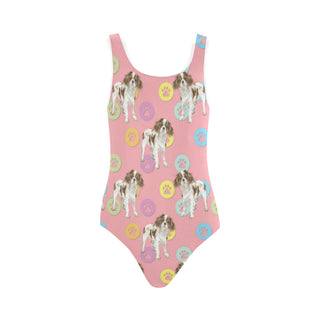 Cavalier King Charles Spaniel Water Colour Pattern No.1 Vest One Piece Swimsuit - TeeAmazing