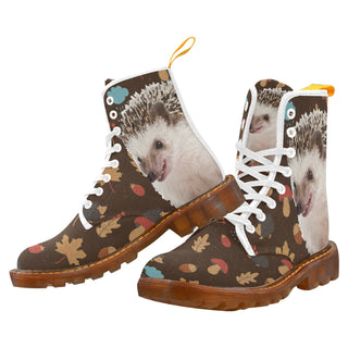 Hedgehog White Boots For Men - TeeAmazing