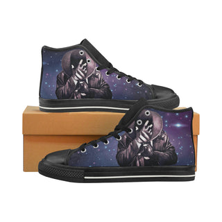 Undertaker Black High Top Canvas Women's Shoes/Large Size - TeeAmazing