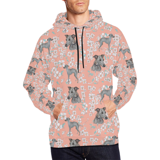 Italian Greyhound Flower All Over Print Hoodie for Men (USA Size) (Model H13) - TeeAmazing