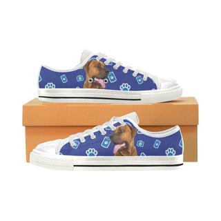 Tosa Dog White Women's Classic Canvas Shoes - TeeAmazing