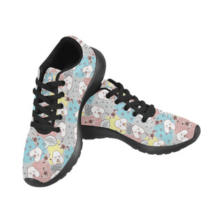 Poodle Pattern Black Sneakers Size 13-15 for Men - TeeAmazing