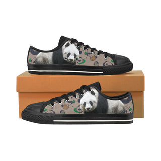 Panda Black Men's Classic Canvas Shoes/Large Size - TeeAmazing