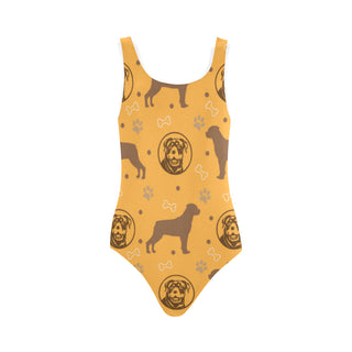Rottweiler Pattern Vest One Piece Swimsuit - TeeAmazing
