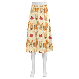 Corgi Pattern Mnemosyne Women's Crepe Skirt - TeeAmazing