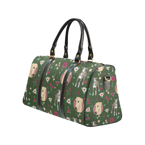 Greyhound Flower New Waterproof Travel Bag/Small (Model 1639) - TeeAmazing