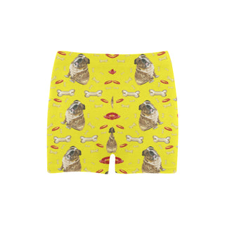 English Bulldog Water Colour Pattern No.2 Briseis Skinny Shorts - TeeAmazing