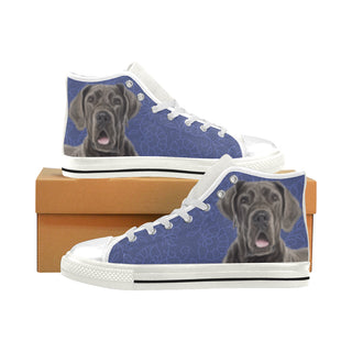 Great Dane Lover White Men’s Classic High Top Canvas Shoes - TeeAmazing