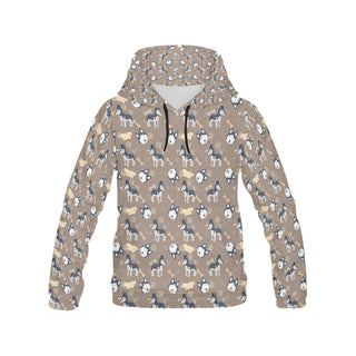 Siberian Husky Pattern All Over Print Hoodie for Women - TeeAmazing