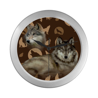 Wolf Lover Silver Color Wall Clock - TeeAmazing