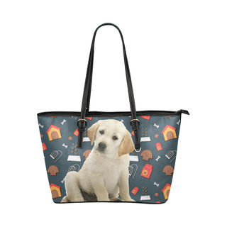 Goldador Dog Leather Tote Bag/Small - TeeAmazing