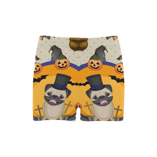 Pug Halloween Briseis Skinny Shorts (Model L04) - TeeAmazing