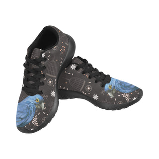 Hyacinth Macaw Parrot Black Sneakers Size 13-15 for Men - TeeAmazing