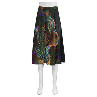 Dachshund Glow Design 2 Mnemosyne Women's Crepe Skirt (Model D16) - TeeAmazing