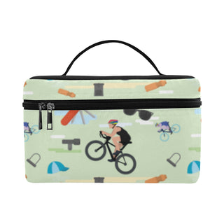 Cycling Pattern Cosmetic Bag/Large - TeeAmazing