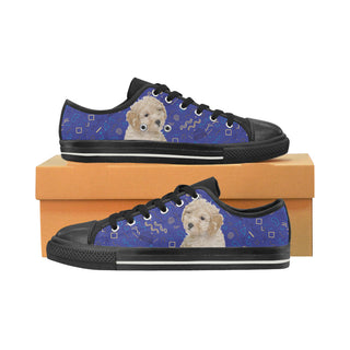 Poochon Dog Black Men's Classic Canvas Shoes - TeeAmazing