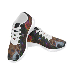 Beagle Glow Design 2 White Sneakers Size 13-15 for Men - TeeAmazing