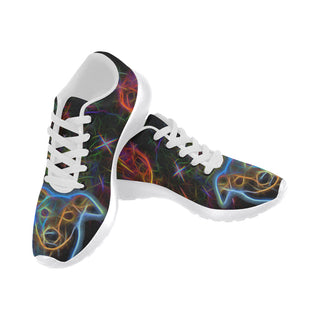 Italian Greyhound Glow Design 1 White Sneakers for Women - TeeAmazing