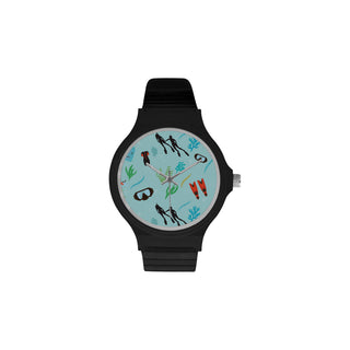 Marine Biologist Pattern Unisex Round Plastic Watch - TeeAmazing