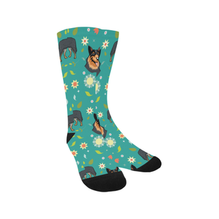 Australian Cattle Dog Flower Trouser Socks - TeeAmazing