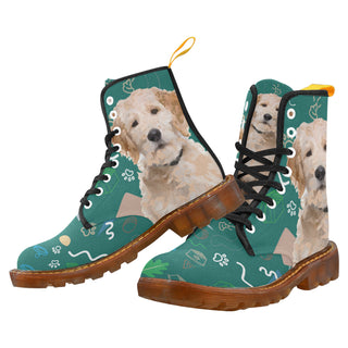 Australian Goldendoodle Black Boots For Women - TeeAmazing