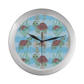 Turtle Silver Color Wall Clock - TeeAmazing