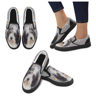 Petit Basset Griffon Vendéen Black Women's Slip-on Canvas Shoes - TeeAmazing