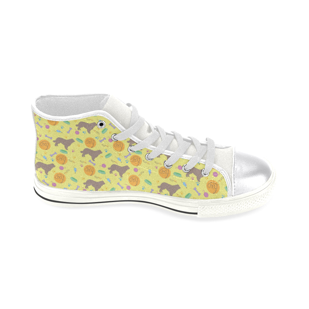 Newfoundland Pattern White Women's Classic High Top Canvas Shoes - TeeAmazing