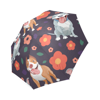 Pit bull Flower Foldable Umbrella - TeeAmazing