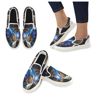 Vegeta SSGSS DBZ White Women's Slip-on Canvas Shoes - TeeAmazing