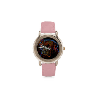 Boxer Glow Design 3 Women's Rose Gold Leather Strap Watch - TeeAmazing