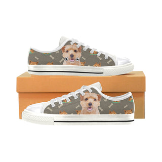 Norfolk Terrier White Women's Classic Canvas Shoes - TeeAmazing