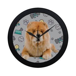 Chow Chow Dog Black Circular Plastic Wall clock - TeeAmazing