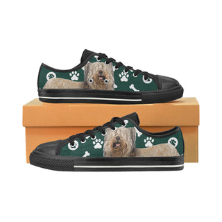 Skye Terrier Black Canvas Women's Shoes/Large Size - TeeAmazing