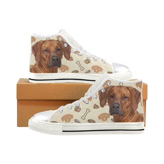 Rhodesian Ridgeback Dog White Women's Classic High Top Canvas Shoes - TeeAmazing