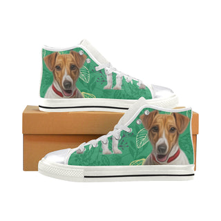 Jack Russell Terrier Lover White Women's Classic High Top Canvas Shoes - TeeAmazing