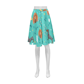 Dachshund Flower Athena Women's Short Skirt - TeeAmazing